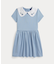 (ガールズ 2才～6才)ブルーベリーカラー ストレッチ ポンチ ドレス