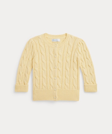 (ベビー)メタリック ケーブルニット カーディガン