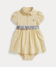 (ベビー)ベルテッド オックスフォード メッシュ ポロ ドレス & ブルマー