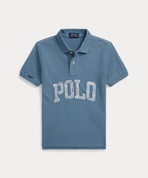 (ボーイズ 2才～7才)ロゴ コットン メッシュ ポロシャツ