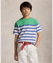 (ボーイズ 8才～20才)ストライプド コットン ジャージー Tシャツ