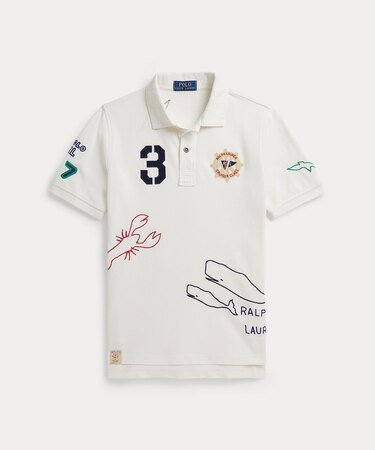 (ボーイズ 8才~20才)コットン メッシュ グラフィック ポロシャツ