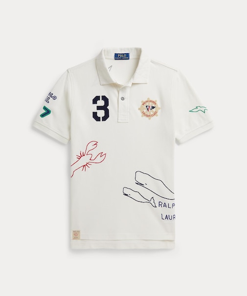 (ボーイズ 8才~20才)コットン メッシュ グラフィック ポロシャツ