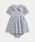 (ベビー)ブルーベリー コットン シャツドレス & ブルマー