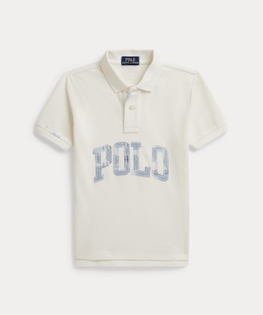 (ボーイズ 2才～7才)ロゴ コットン メッシュ ポロシャツ