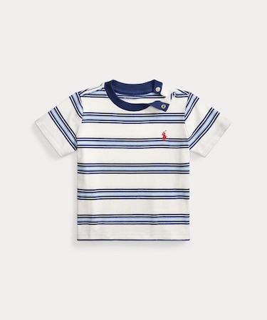 (ベビー)ストライプド コットン ジャージー Tシャツ