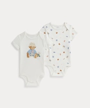(ベビー)Polo ベア コットン ボディスーツ 2パック