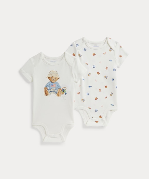(ベビー)Polo ベア コットン ボディスーツ 2パック