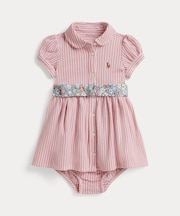 (ベビー)ベルテッド オックスフォード メッシュ ポロ ドレス & ブルマー