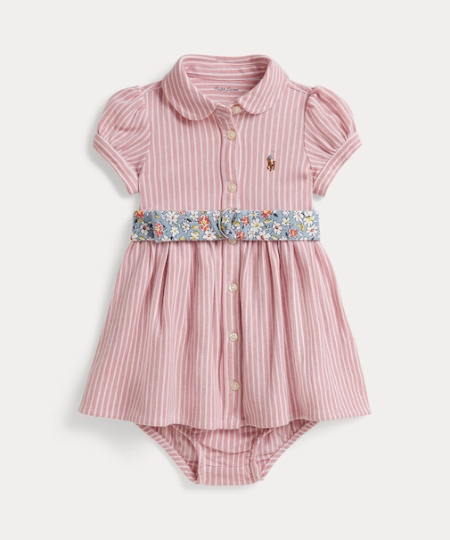 (ベビー)ベルテッド オックスフォード メッシュ ポロ ドレス & ブルマー