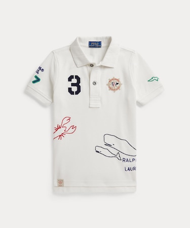 (ボーイズ 2才~7才)コットン メッシュ グラフィック ポロシャツ