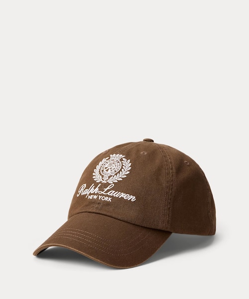 クレストエンブロイダリー ツイル ボール キャップ｜ポロ ラルフ