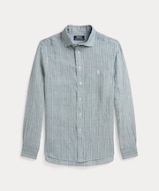 (ボーイズ 8才～20才)ストライプド リネン シャツ