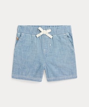 (ベビー)インディゴ コットン シャンブレー ショートパンツ