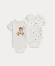 (ベビー)Polo ベア コットン ボディスーツ 2パック