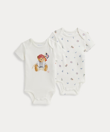 (ベビー)Polo ベア コットン ボディスーツ 2パック