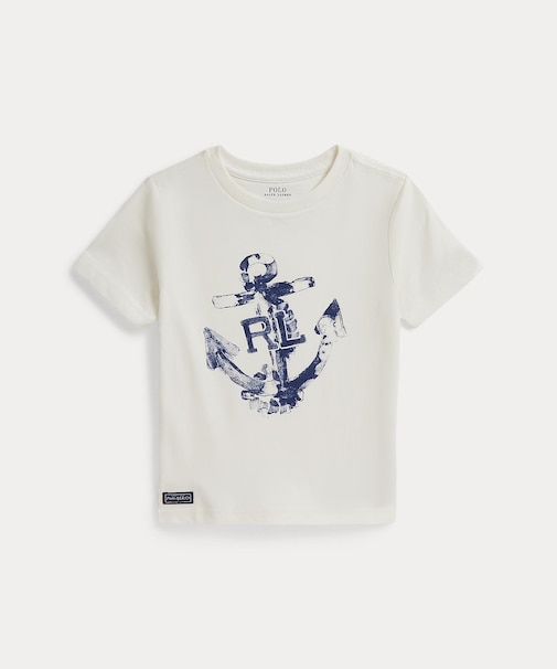 (ボーイズ 2才～7才)アンカープリント コットン ジャージー Tシャツ