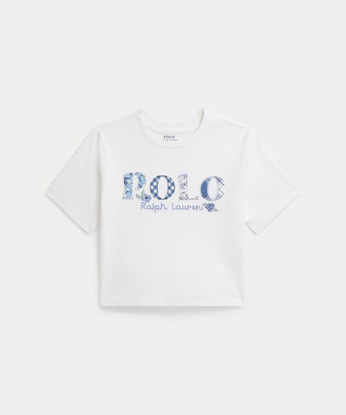 ガールズ 2才～6才)ロゴ コットン ジャージー ボクシー Tシャツ｜ポロ