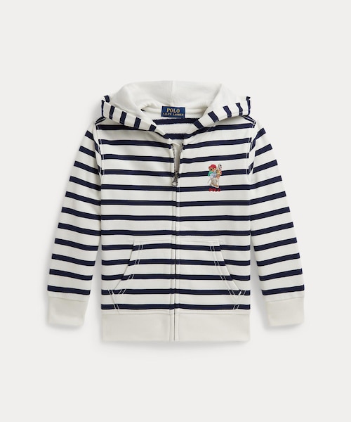 ボーイズ 2才～7才)Polo ベア ストライプド フリース フーディ｜ポロ