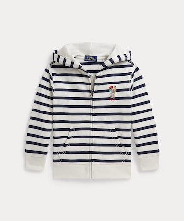 (ボーイズ 2才～7才)Polo ベア ストライプド フリース フーディ