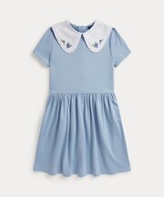 (ガールズ 7才～16才)ブルーベリーカラー ストレッチ ポンチ ドレス