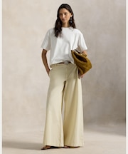 コットン リラックス ワイドレッグ パンツ