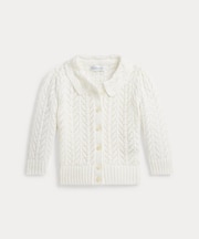 (ベビー)ポインテールニット コットン カラード カーディガン