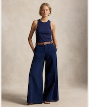 コットン リラックス ワイドレッグ パンツ