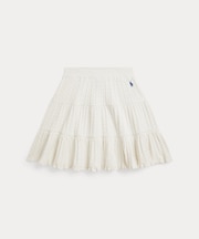 (ガールズ 7才～16才)ミニケーブル ティアード コットン スカート