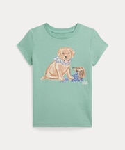 (ガールズ 2才～6才)ドッグプリント コットン ジャージー Tシャツ