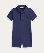 (ベビー)Big Pony コットン メッシュ ポロ ショートオール