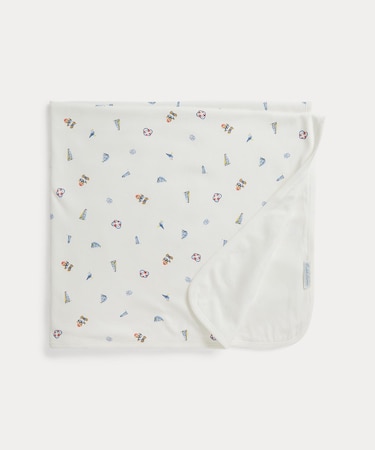 (ベビー)Polo ベア コットン インターロック ブランケット