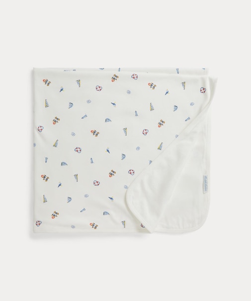 (ベビー)Polo ベア コットン インターロック ブランケット