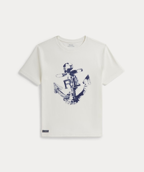 (ボーイズ 8才～20才)アンカープリント コットン ジャージー Tシャツ