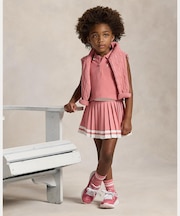 (ガールズ 2才～6才)ストライプド プリーテッド スコート