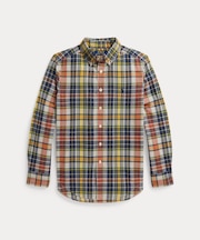 (ボーイズ 8才～20才)チェック コットン マドラス シャツ