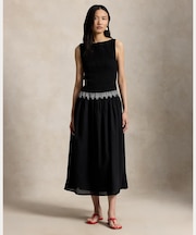 スモックド コットン ボイル ドレス