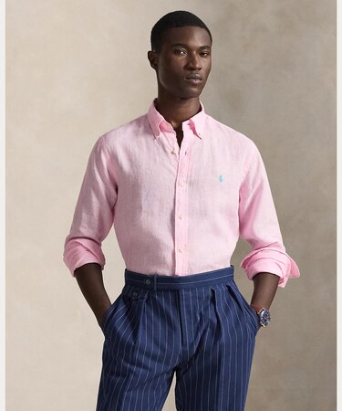 クラシック フィット リネン シャツ