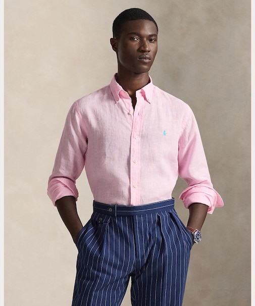 クラシック フィット リネン シャツ