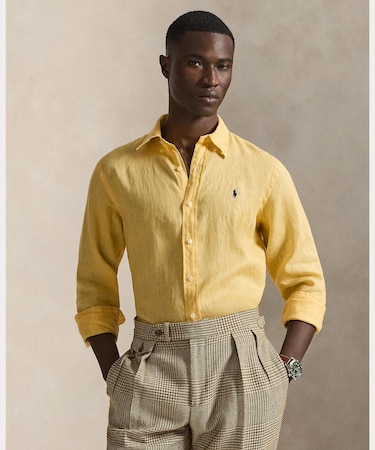 クラシック フィット リネン シャツ