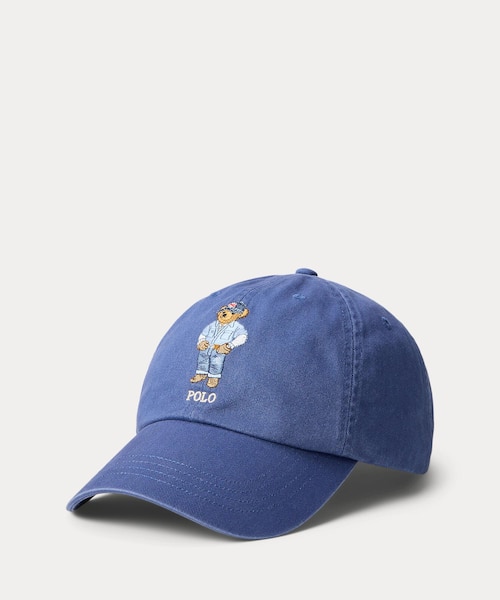 ボーイズ 8才～20才)Polo ベア インディゴ デニム ボール キャップ