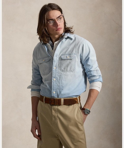 クラシック フィット シャンブレー ワークシャツ