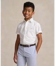 (ボーイズ 8才～20才)コットン オックスフォード ショートスリーブ シャツ