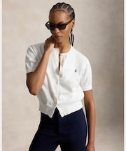 コットンブレンド ショートスリーブ カーディガン