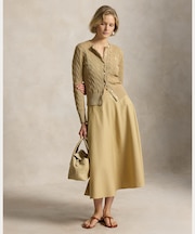 パネルド ヘンプブレンド Aライン スカート