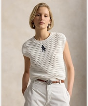 Big Pony クロシェイド コットン セーター