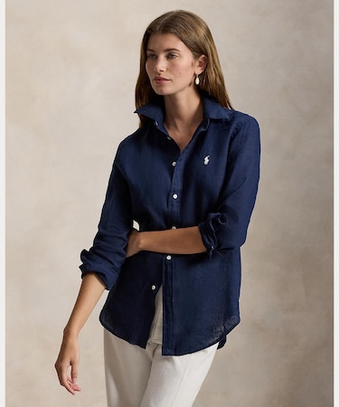 クラシック フィット リネン シャツ