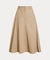 コットン Aライン ミディ スカート