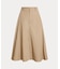 コットン Aライン ミディ スカート