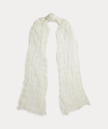 メタリック プリーテッド シルク スカーフ